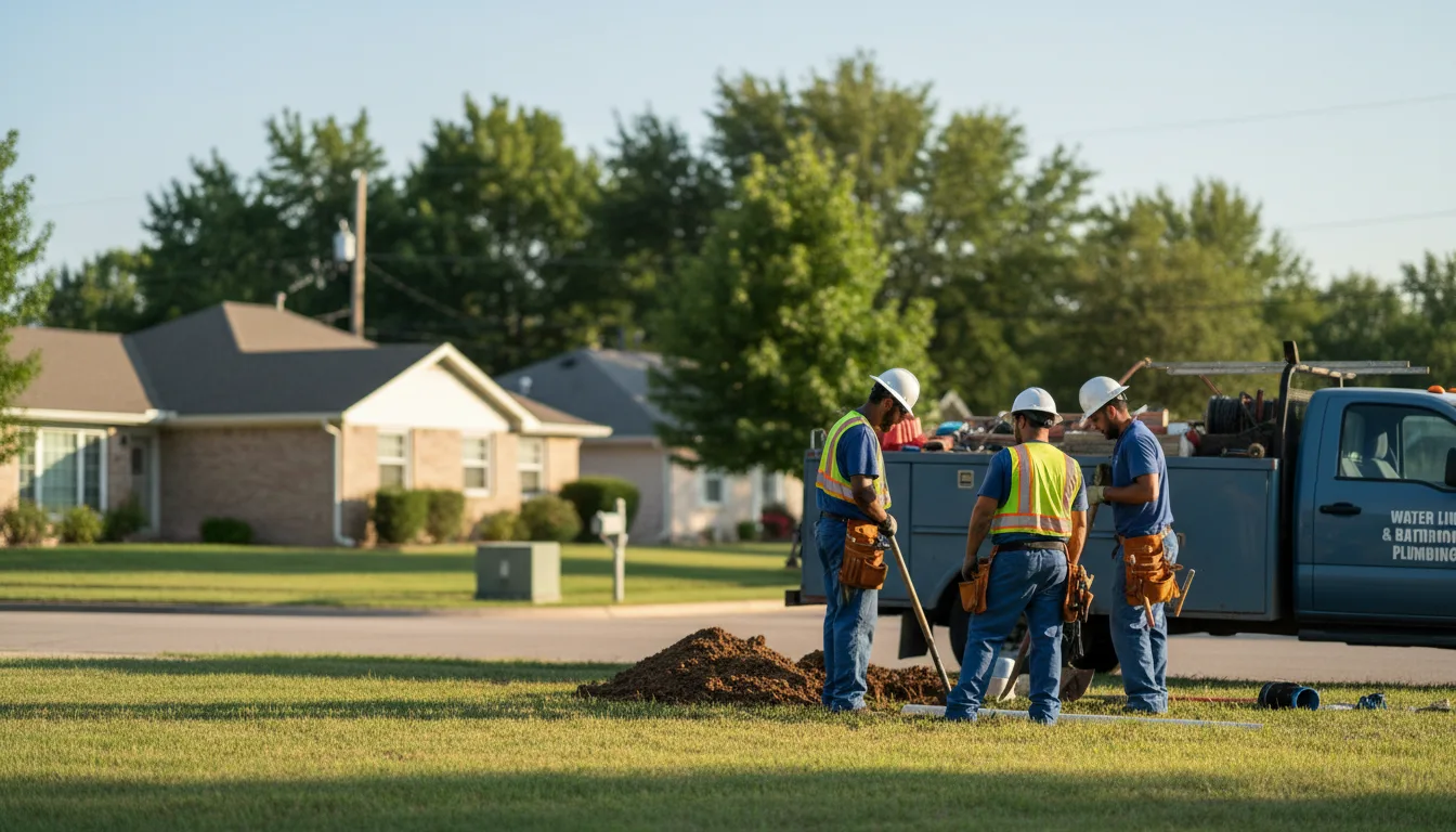 Residential water line and bathroom plumbing service in New Buffalo, PA